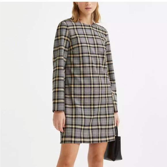 HM cream and black long sleeved shift dress SZ L
New without tags - Picture 1 of 3